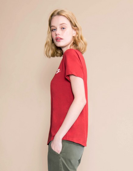 T-shirt Ulysse Print - LIPSTICK RED