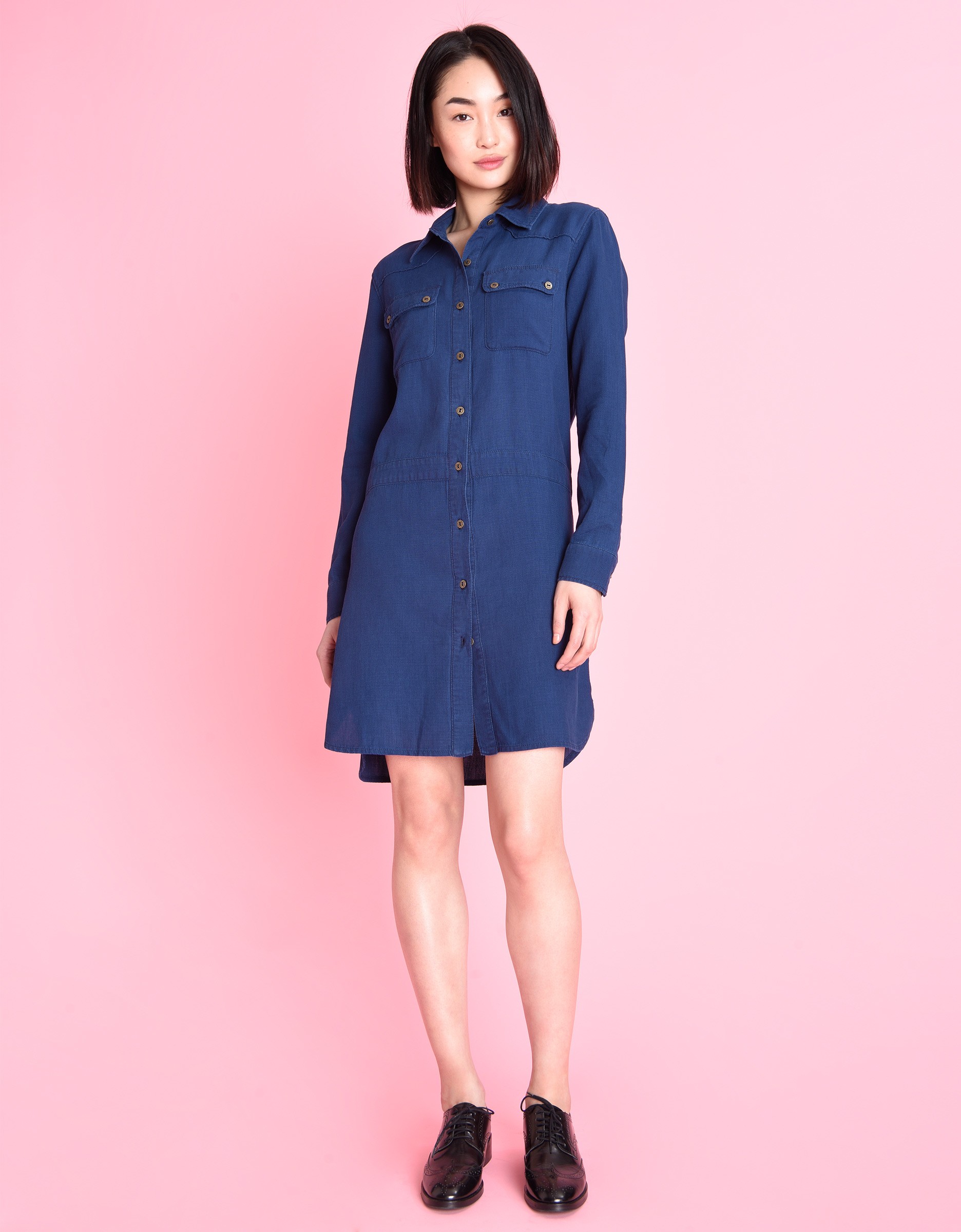 indigo denim dress