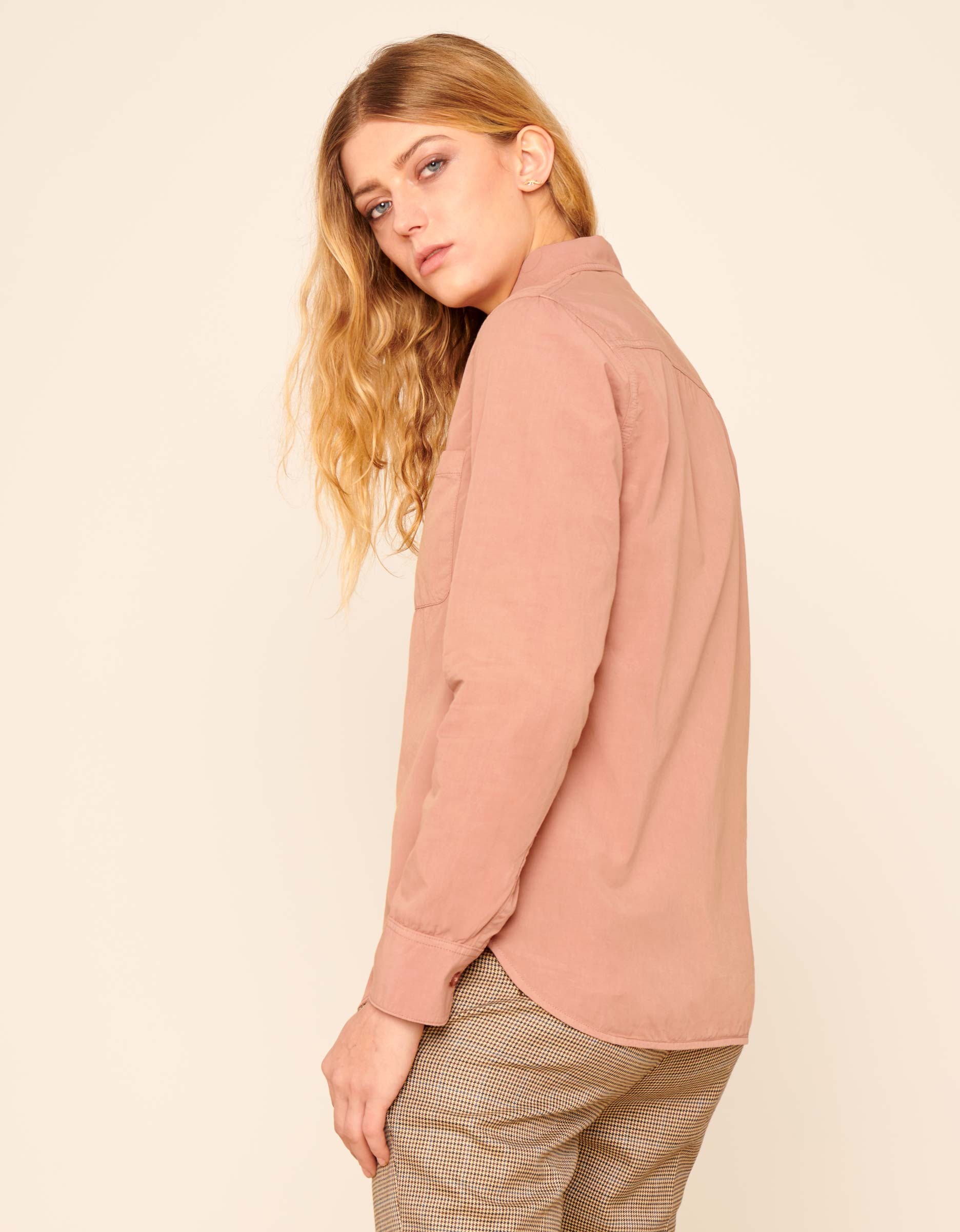 Shirt Carl Color for women DUSTY PINK REIKO