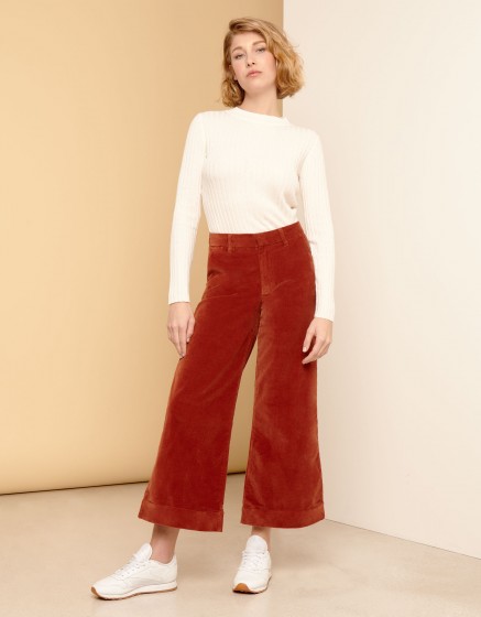 cropped velvet trousers