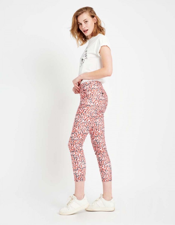 Chino Trousers Sandy Skinny Printed - RED LEO