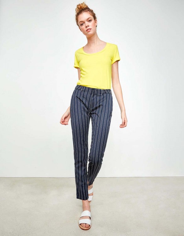 Cigarette Trousers Lizzy Fancy - SEA STRIPED