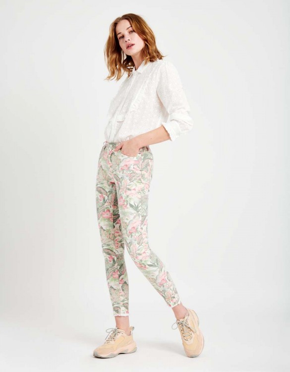 Pantalon skinny cropped Lily Printed - BAY FLOWER