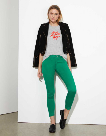 Trousers skinny cropped Lily Legging  - GREENERY