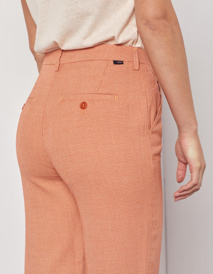 Chino high waist cropped trousers Sandy High Waist - VINTAGE GEO 