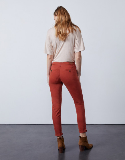 Chino trousers Sandy 2 Basic - RED OCHRE