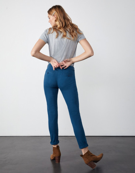 Chino trousers Sandy 2 Basic - BLUE STEEL
