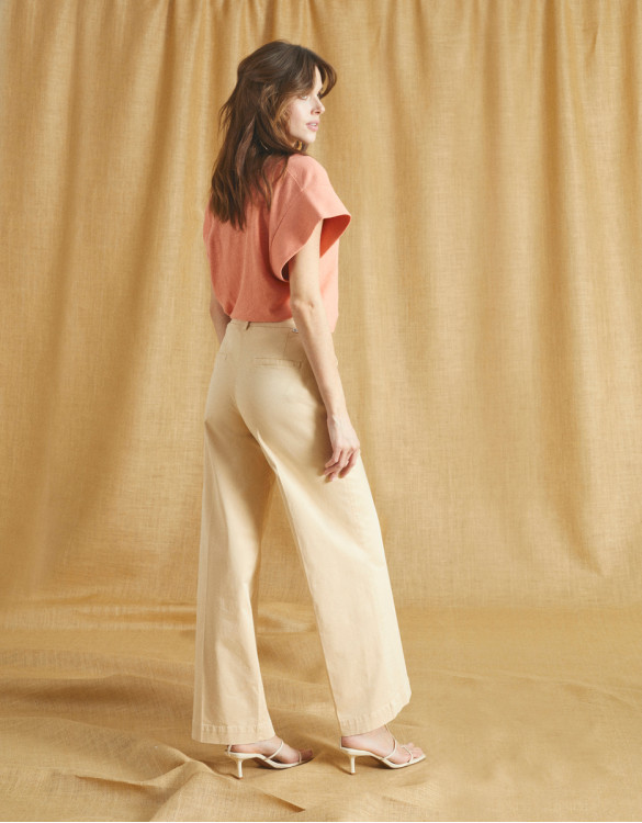 Wide trousers Pilly - LIGHT SAND