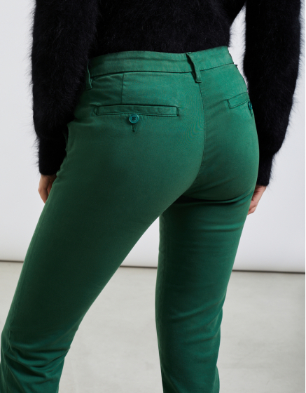 Pantalon chino Sandy basic - ENGLISH GREEN