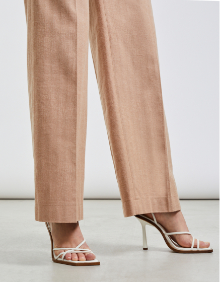 Pantalon wide Pilly Fancy - CHESTNUT CREAM