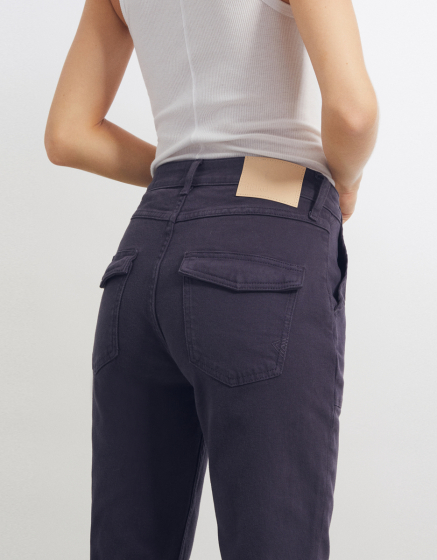 Pantalon boyfriend Scarlett Color - DARK NAVY