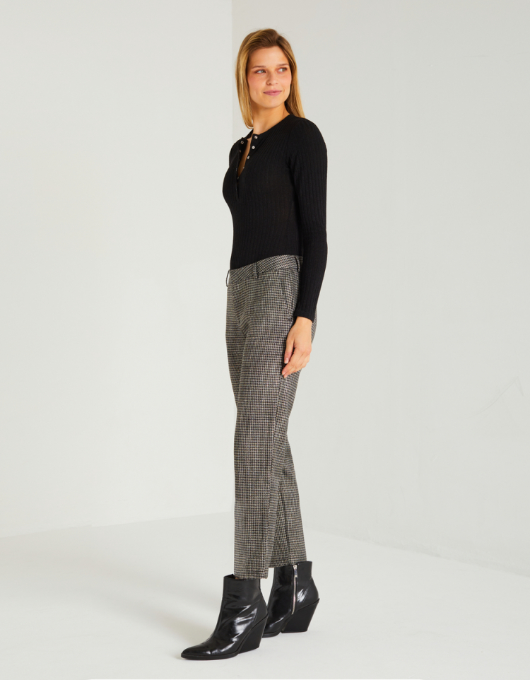 Unique Bargains Women's Christmas Plaid Trousers Pockets Straight Leg  Casual Pant XL Dark Gray - Walmart.com