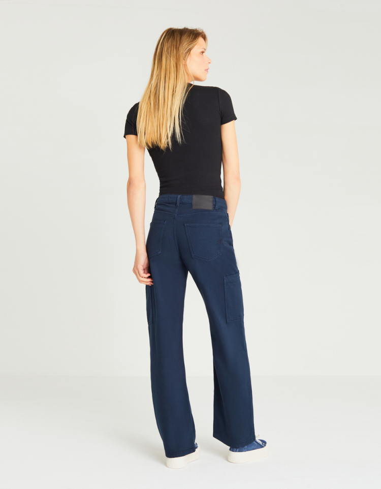 PANTALÓN RECTO OLIVER COLOR - DARK NAVY - Braderie Reiko - Reiko Jeans