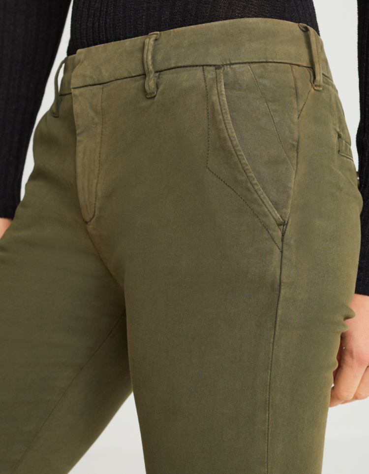 Chino trouser Sandy 2 Basic - ARMY - Iconiques - Reiko Jeans