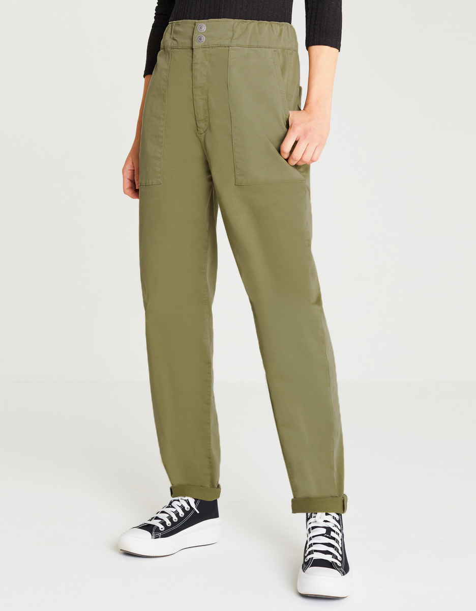 CARGO TROUSER ROMIE BASIC - KAKI - Vêtements femme - Reiko Jeans