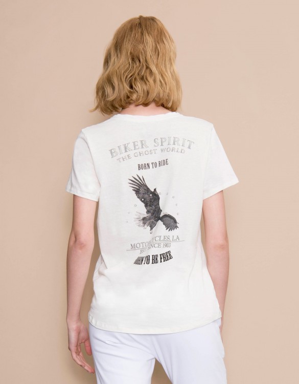 T-shirt Ulysse Print - ANTIC WHITE