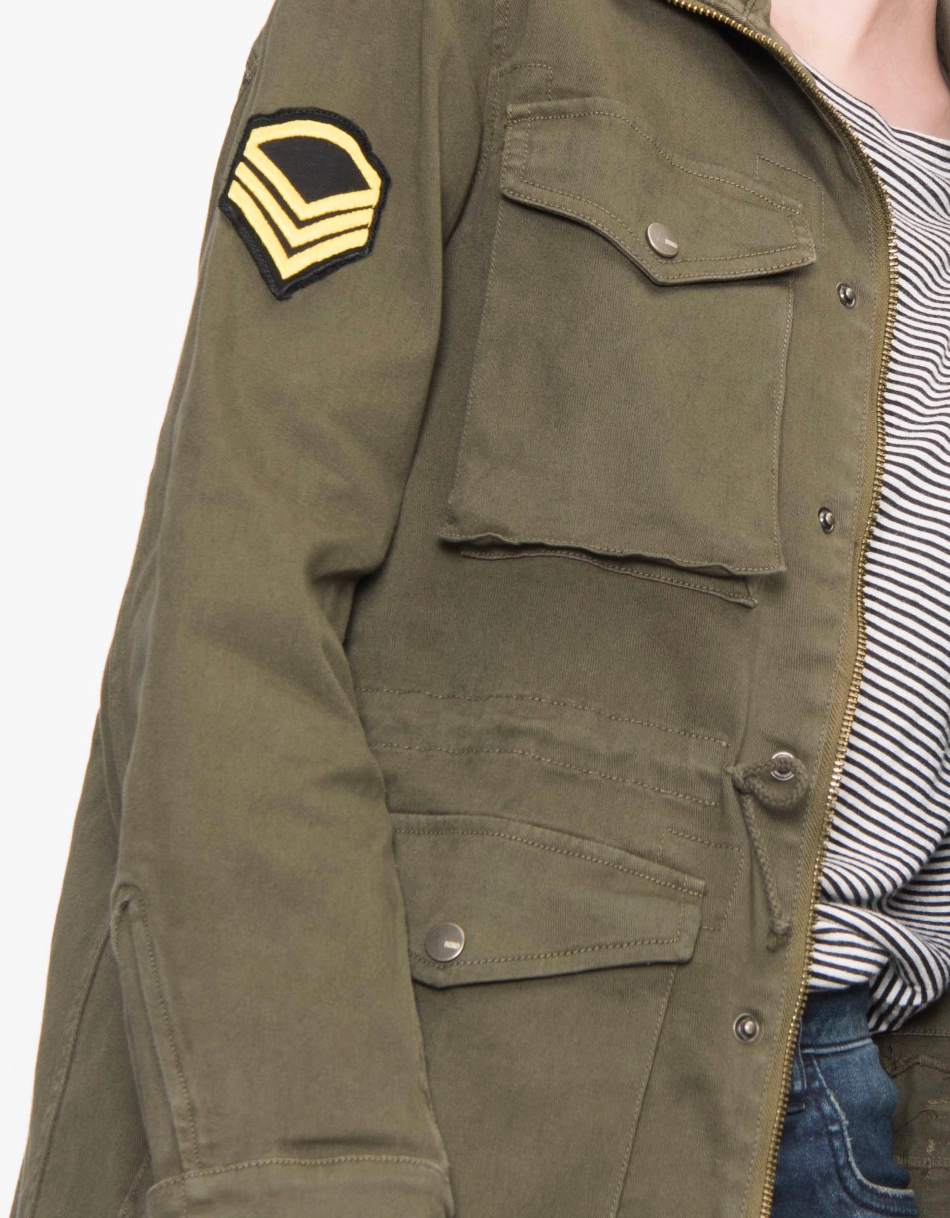 Kaki military jacket for women Army REIKO